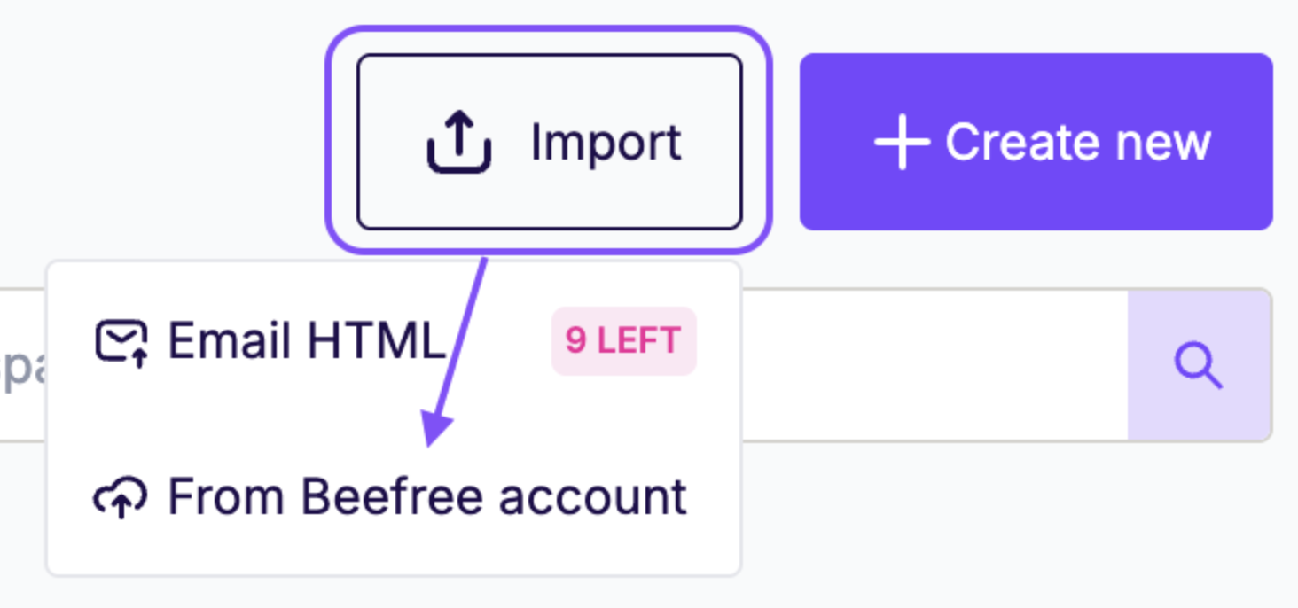 Using Import Links in Beefree – Beefree Help Center