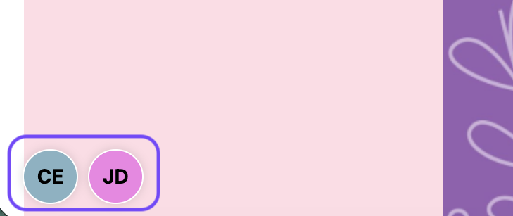  This image shows two avatars in the bottom left corner of the builder.